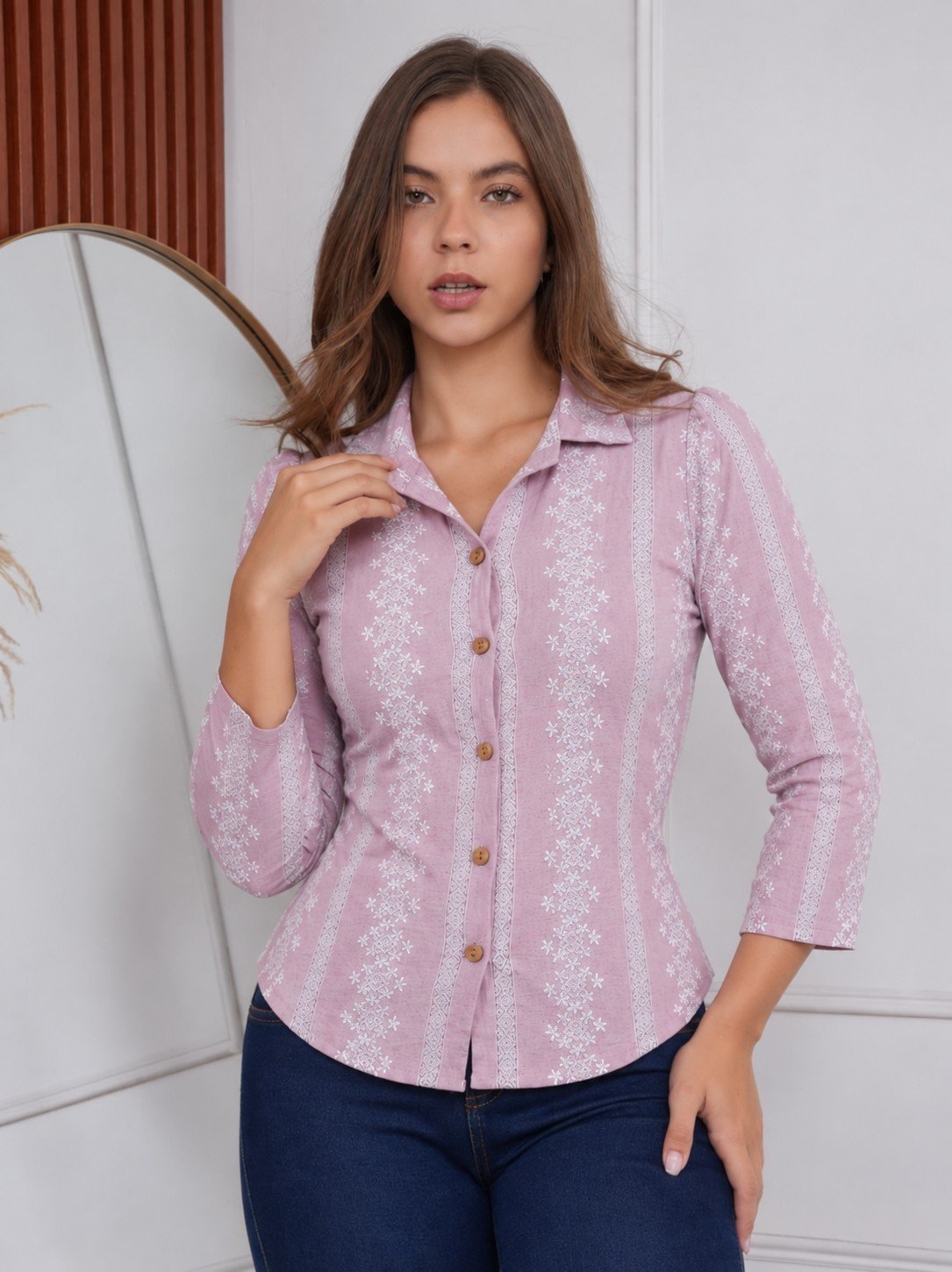 Camisa Lino Labrado - Ventas por Mayor SAC