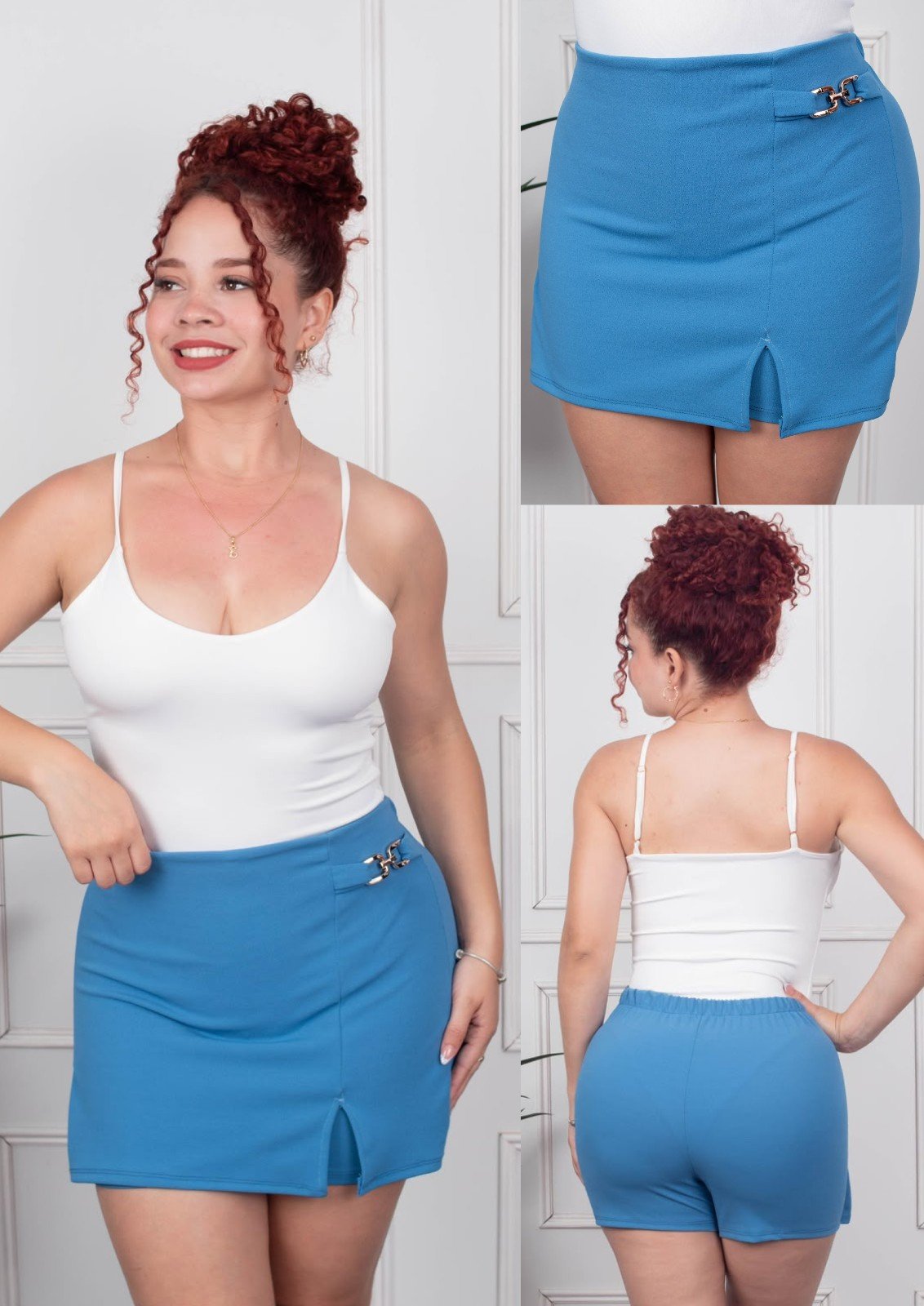 ShortFalda Ebilla Scuba - Ventas por Mayor SAC