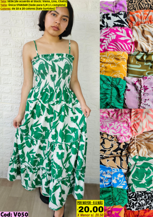 Vestido dama Seda / Viena / Lino / Chalis