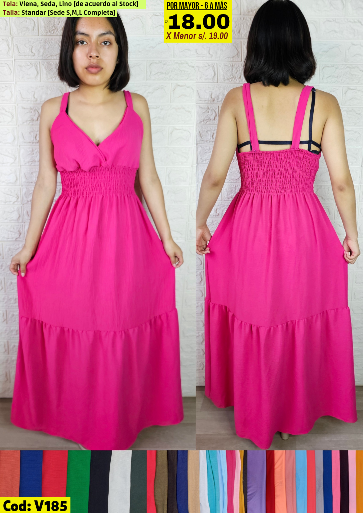 Vestido largo dama 1