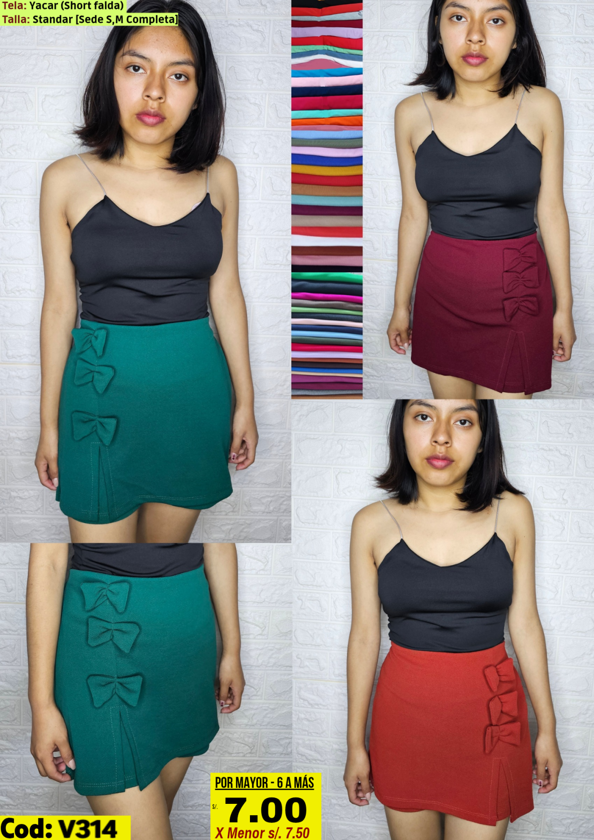 Short falda dama 1