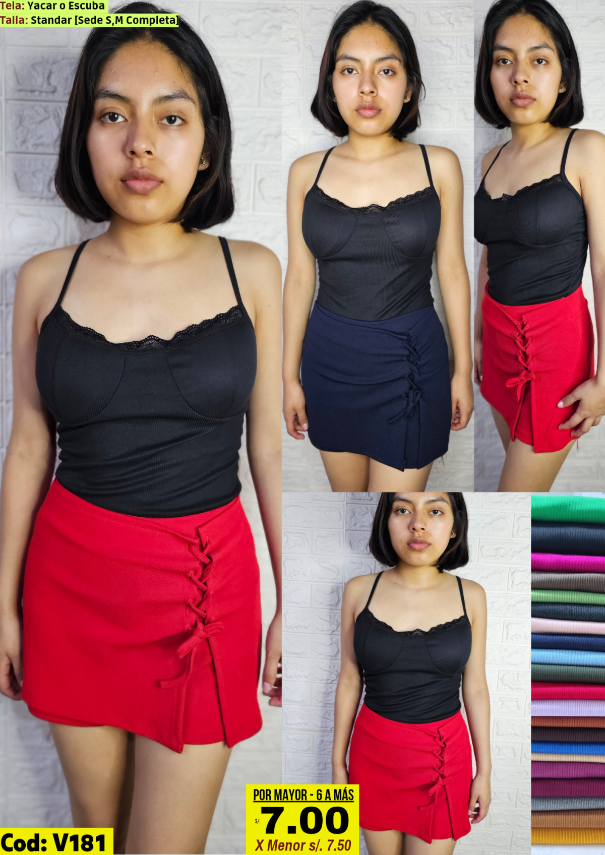 Short falda dama - Venta por Mayor VPM