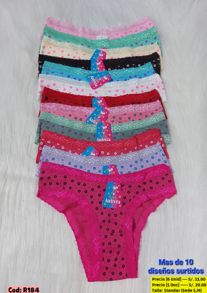 Trusa estampada con encaje dama