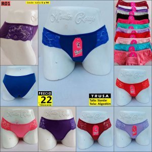 Trusa algodon con encaje dama