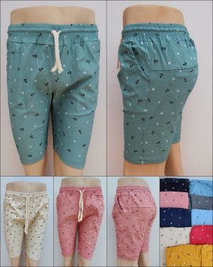 short stone licrado estampado