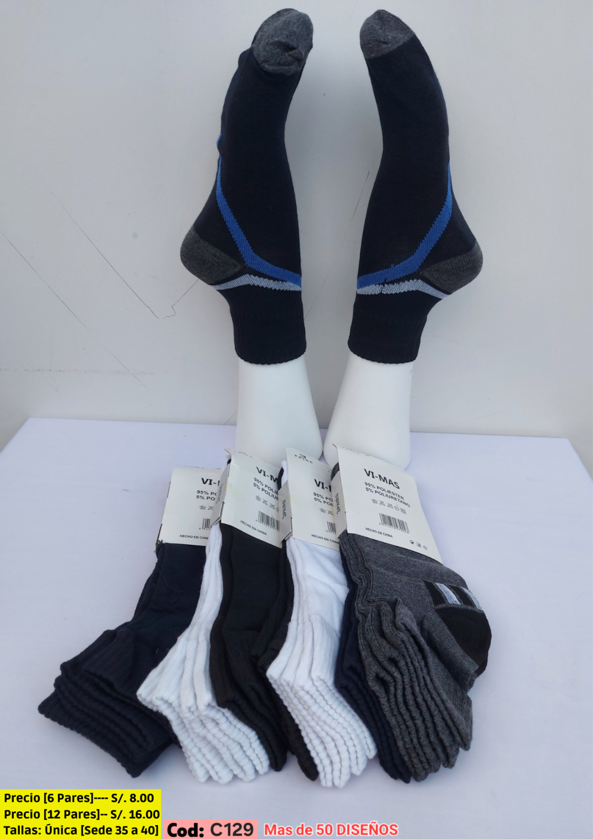 Medias Tobillera hombre c129 1