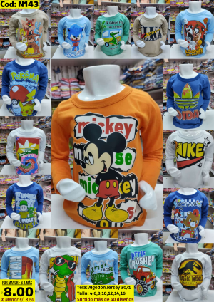 Polo manga larga niño