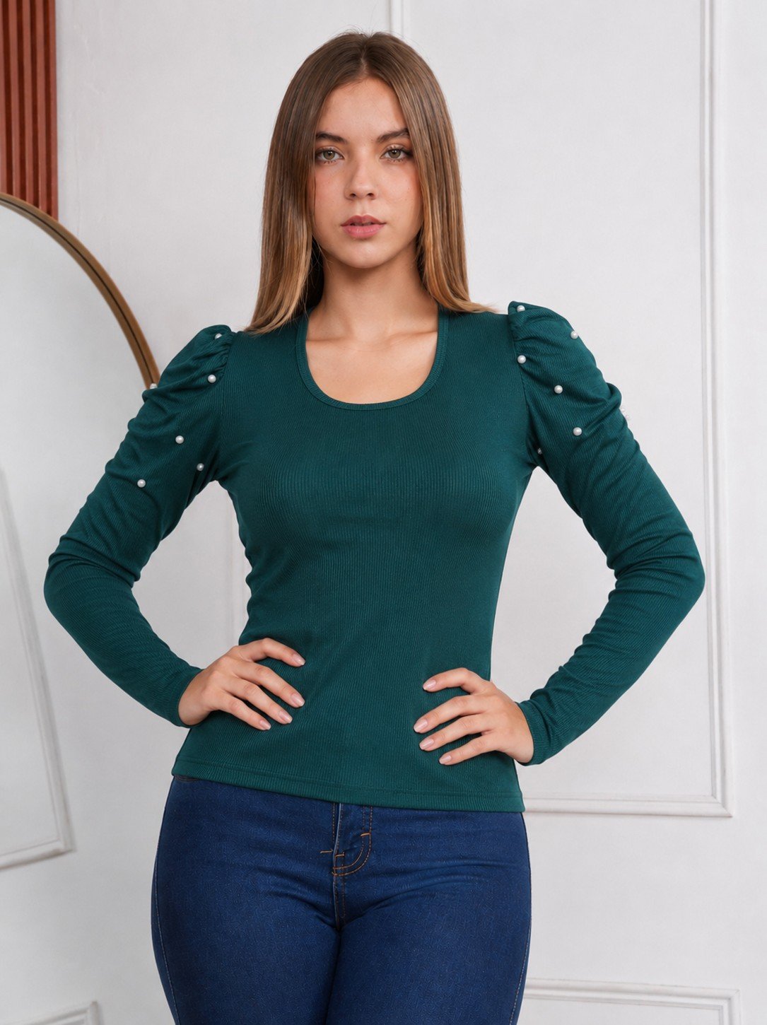 Polo princesa con perlas - Ventas por Mayor SAC